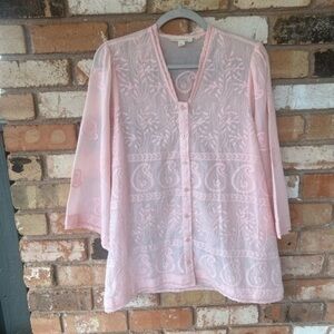 Anthropologie Forever That Girl Easton Embroidered Tunic Blouse